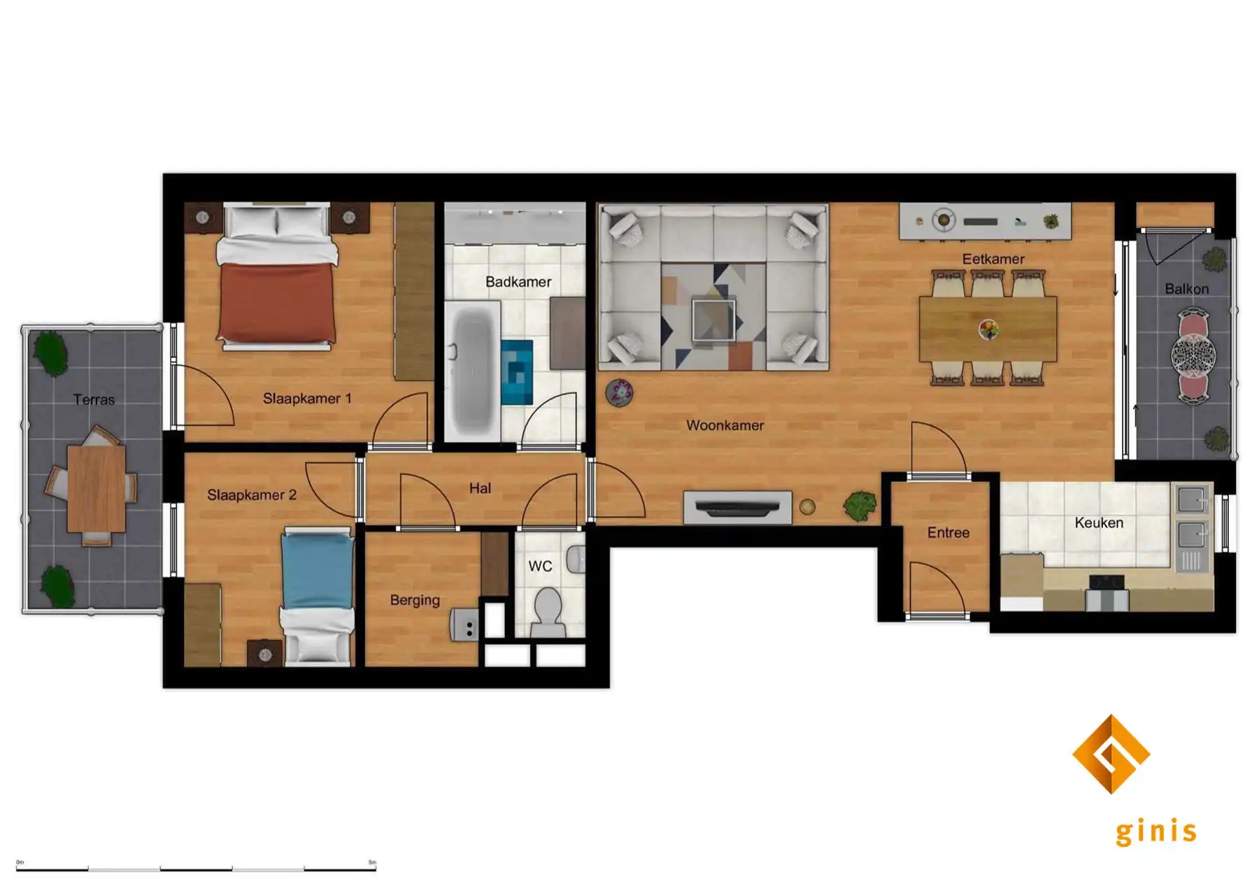 Energiezuinig gelijkvloers appartement met 2 slaapkamers, nabij het centrum van Genk! foto 15