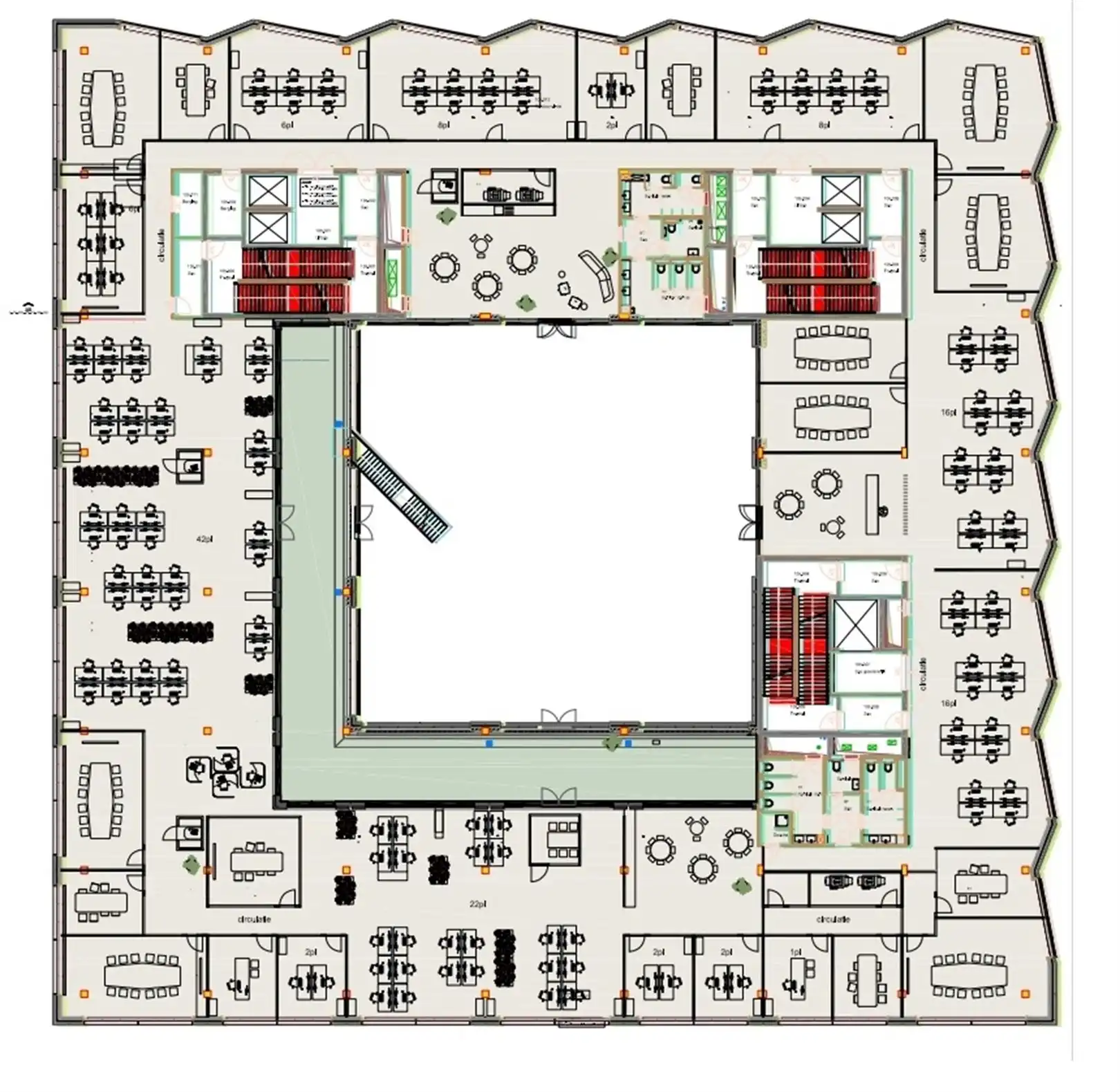 Kantoren in nieuwbouwproject Ouverture lansgheen Kortrijksesteenweg foto 17