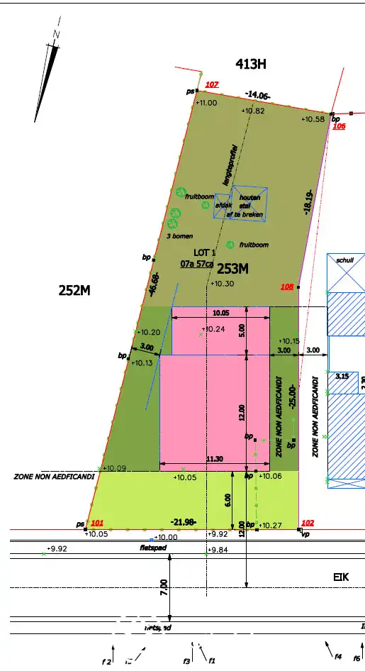 Bouwgrond van 7a57ca voor open bebouwing te koop in Eik, Bilzen-Hoeselt foto 4
