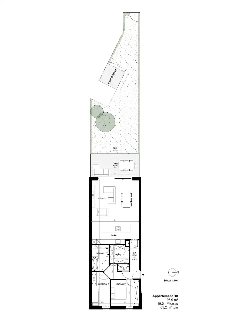 Gelijkvloers appartement met tuin foto 4