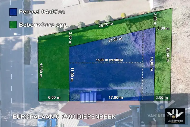 Rustig en toch centraal gelegen projectgrond voor appartementen of andere invulling op 4 aren 7 centiaren in het centrum van Diepenbeek! foto 3