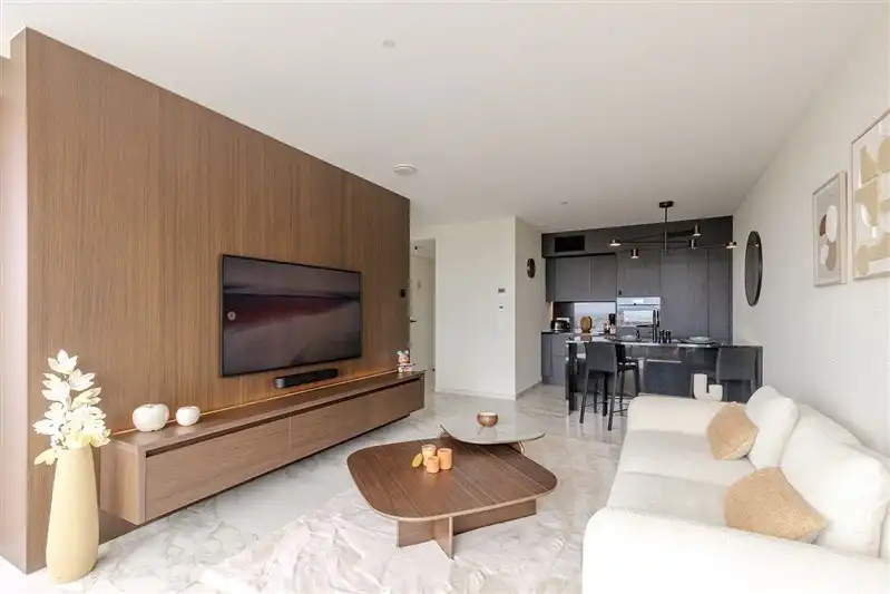 Exclusief gemeubeld 1- slaapkamerappartement in Antwerp Tower foto 3