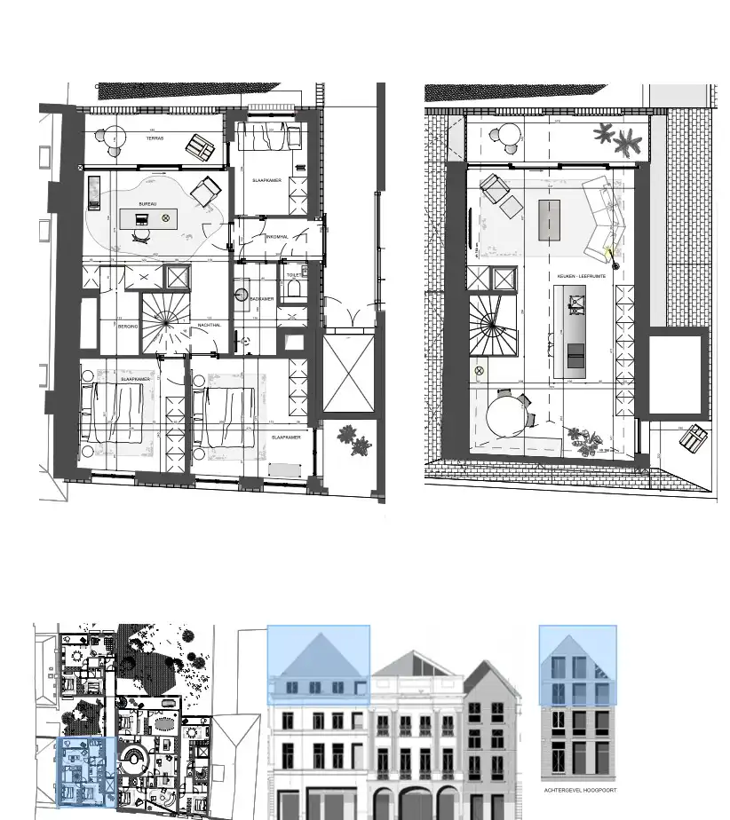 Exclusieve  duplex met 3 slaapkamers, topterras en panoramisch zicht over Gent & binnentuin foto 2