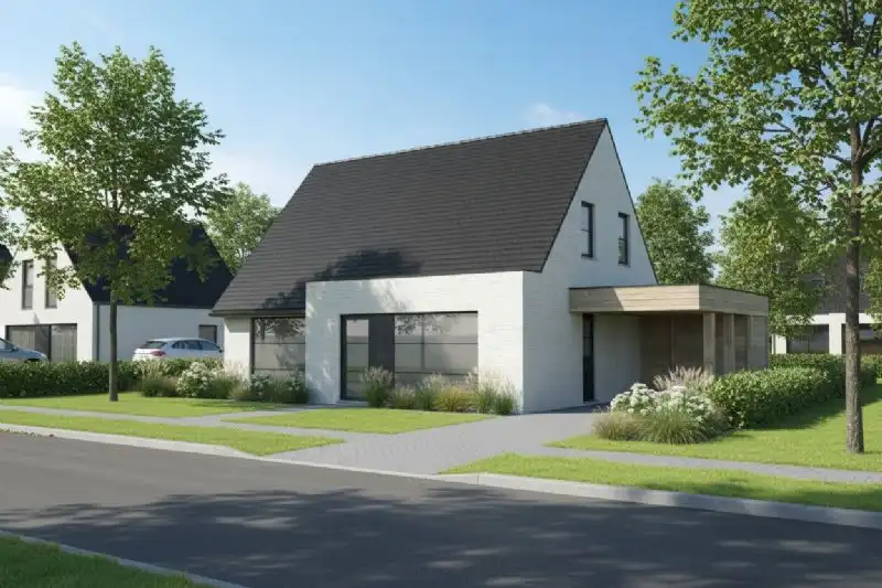 Nieuw te bouwen alleenstaande woning te Meulebeke. foto {{pictureIndex}}