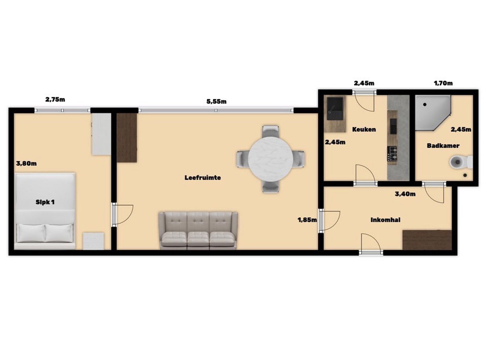 Instapklaar appartement met 1 SLPK én GROOT Terras! foto 13