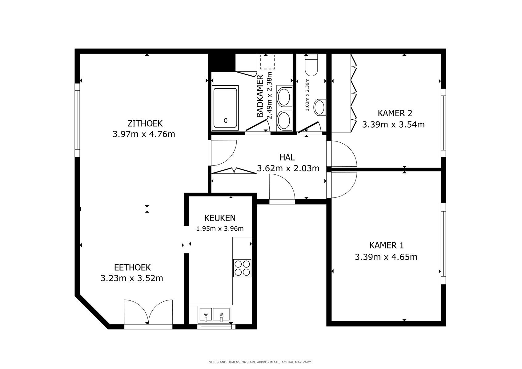 Instapklaar energiezuinig 2 slk appartement in Melle foto 17