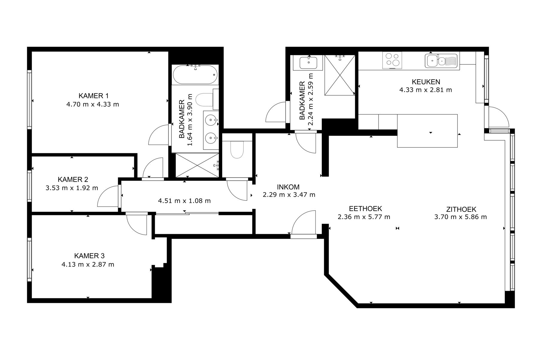 Luxueus drie slpk. appartement met prachtig zicht!  foto 24