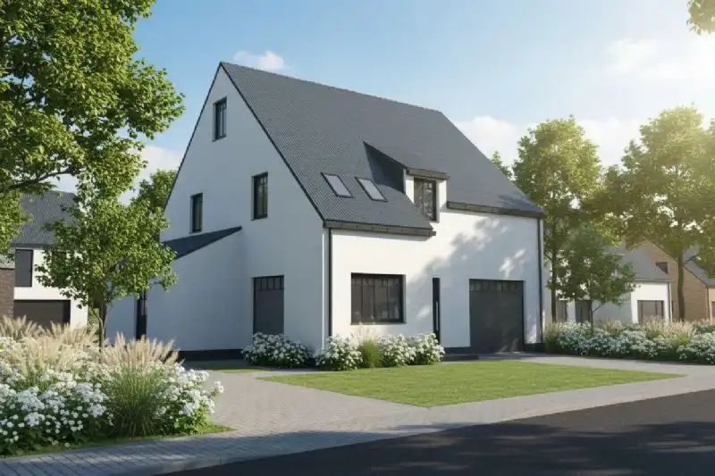 Nieuw te bouwen alleenstaande woning met vrije keuze van architectuur te Zulte. foto 2