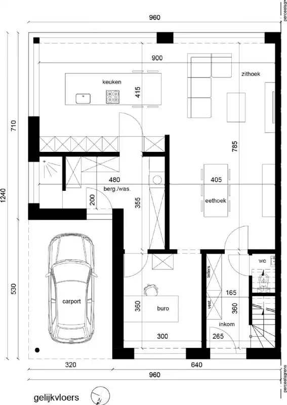 Nieuw te bouwen halfopen woning te Waregem. foto 3