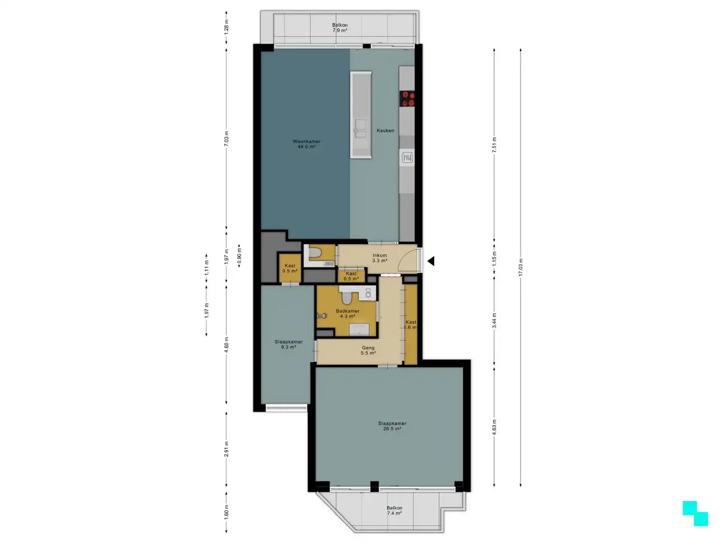 Stijlvol appartement nabij de Sint-Lievenspoort foto 29
