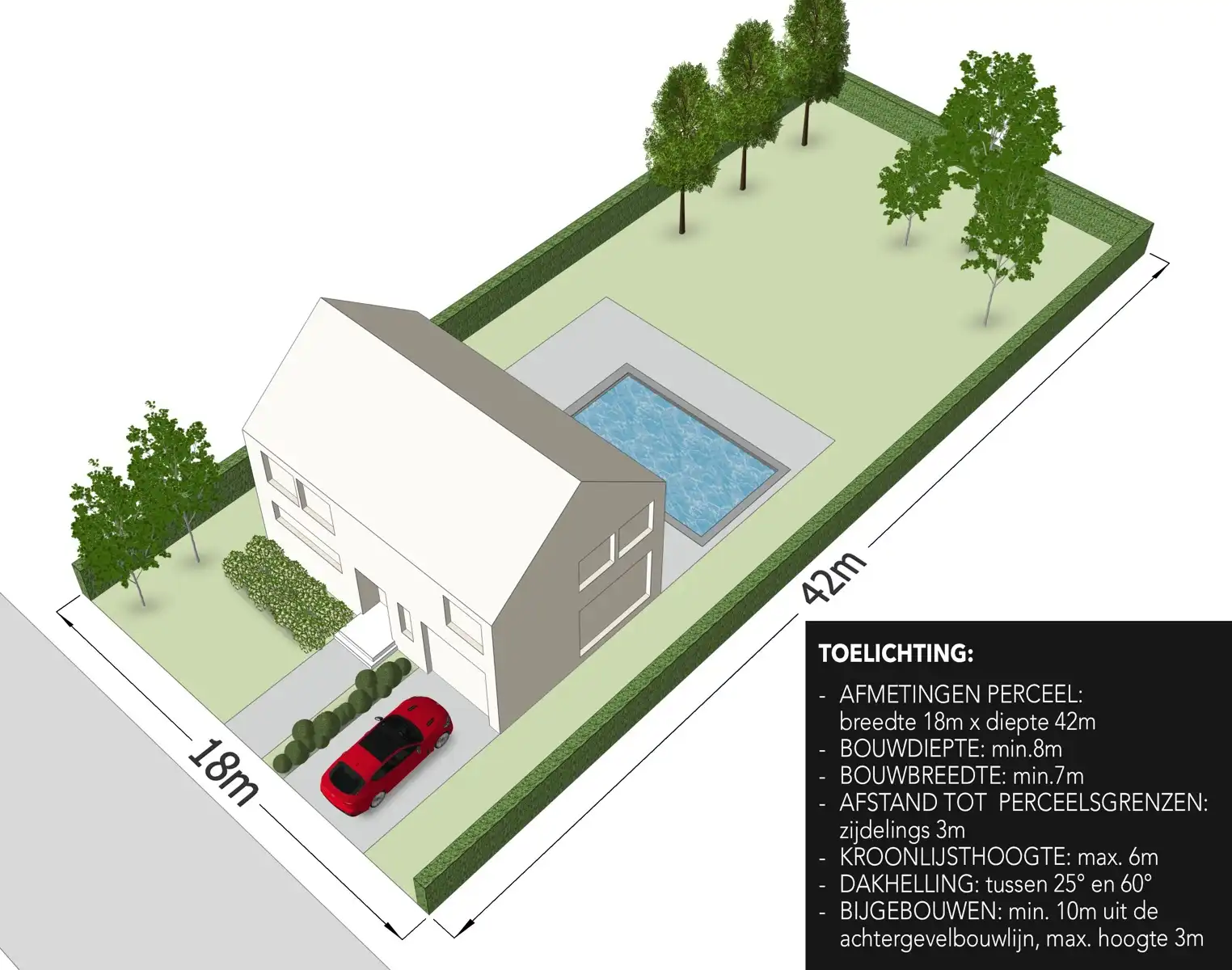 Villaperceel van ca. 756 m² voor vrijstaande woning  foto {{pictureIndex}}