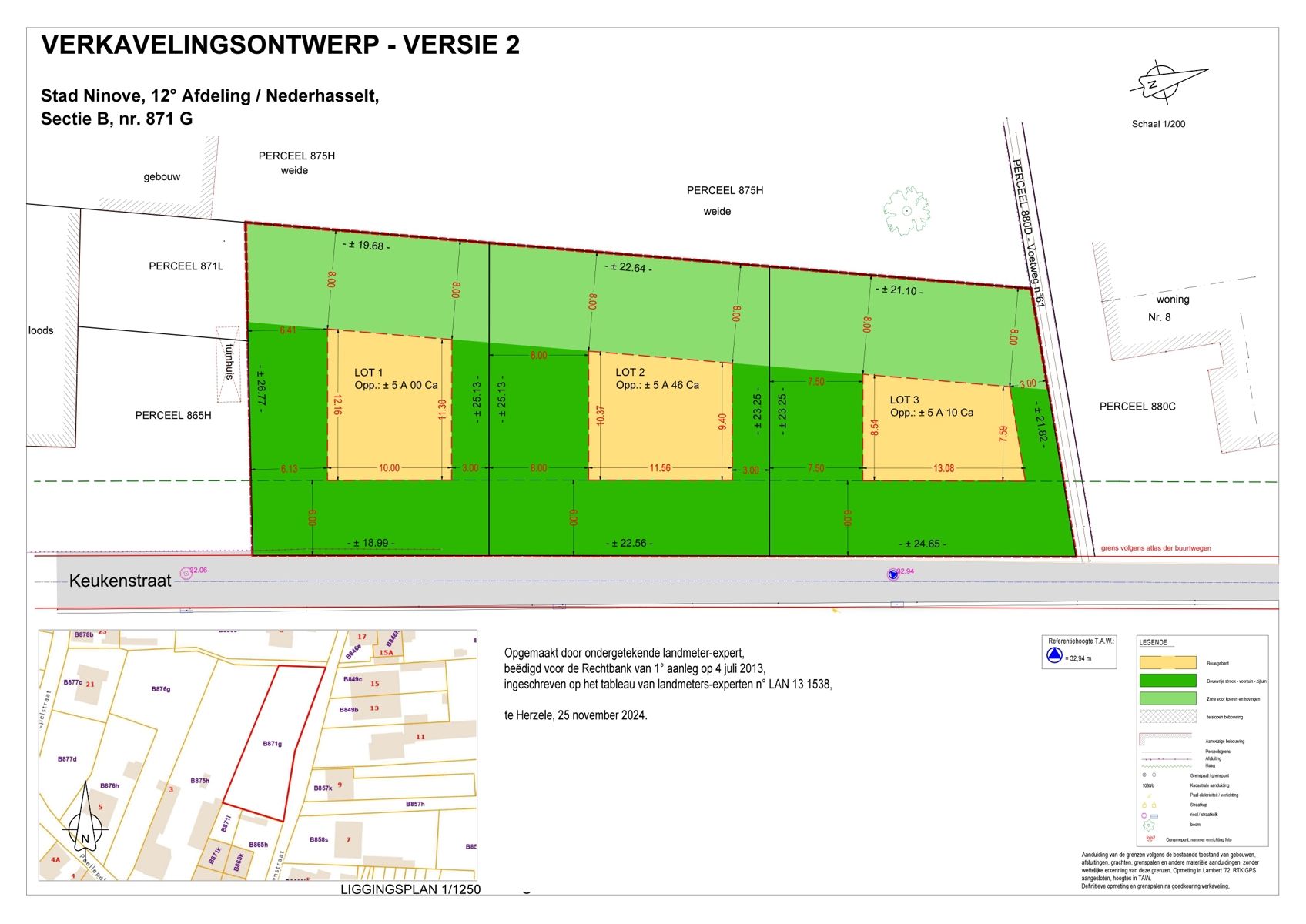 projectgrond van 1540 m2, perceelbreedte 65 m foto {{pictureIndex}}