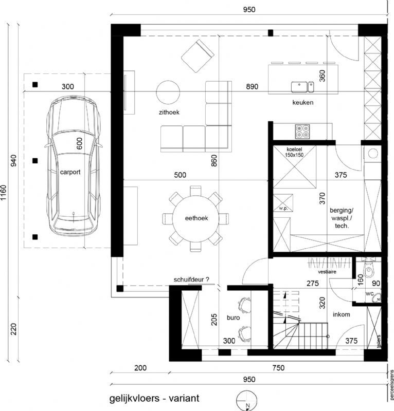 Nieuw te bouwen halfopen woning (water- en winddicht) met vrije keuze van architectuur te Waregem. foto 3