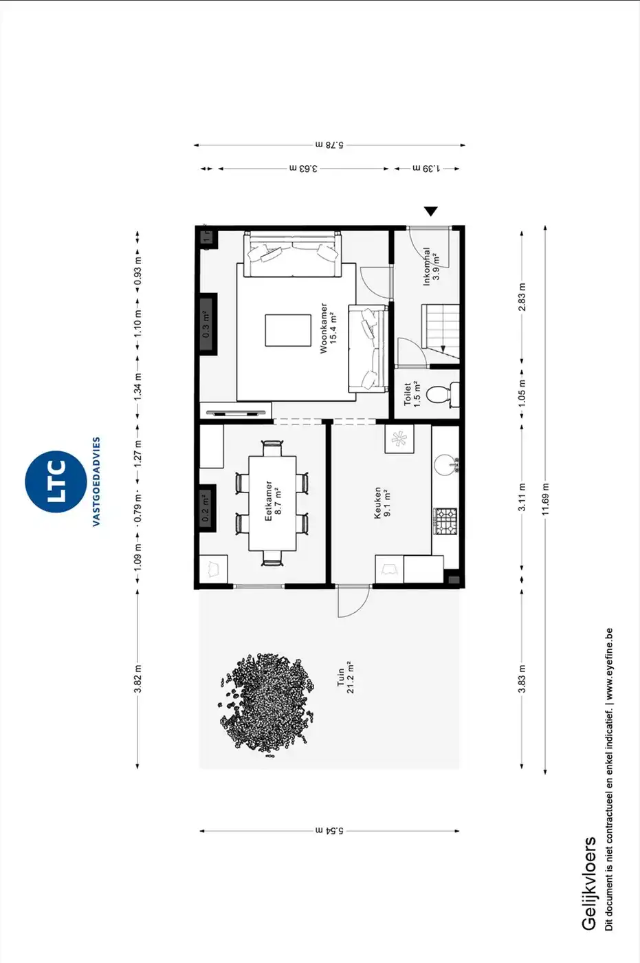 Instapklare rijwoning in het landelijke Linter, 2 slaapkamers, met tuin foto 20