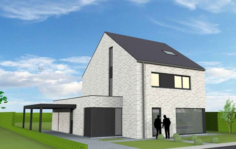 Nieuw te bouwen alleenstaande woning te Oostrozebeke. foto {{pictureIndex}}