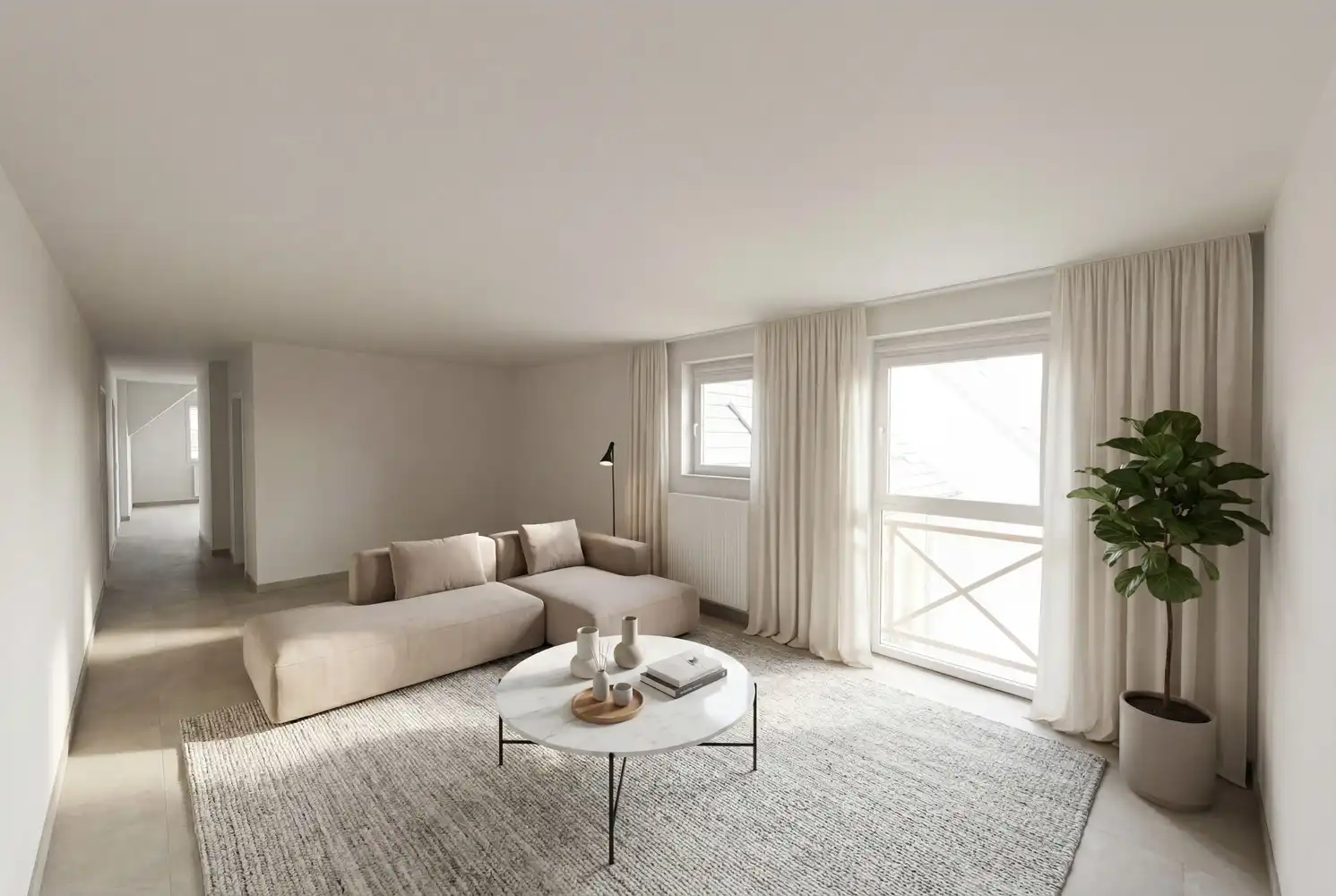 RUIM DUPLEX APP.135 m² MET TERRAS + VERPLICHT AAN TE KOPEN ONDERGRONDSE GARAGEBOX foto 2