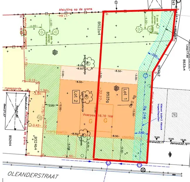 Te koop bouwgrond halfopen bebouwing Wevelgem foto 2