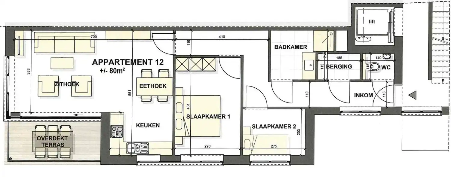 RECENT APPARTEMENT OP TOPLOCATIE MET 2 SLAAPKAMERS EN TERRAS. foto 16