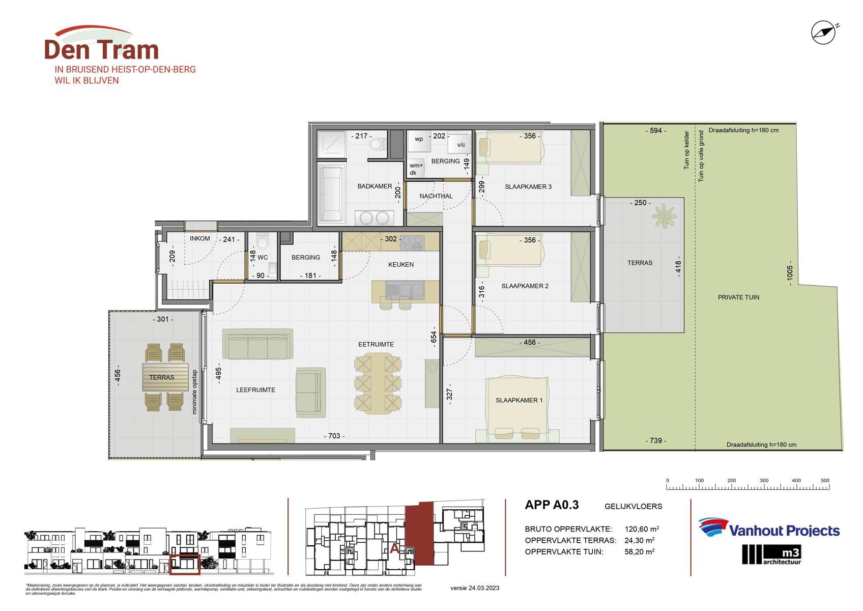 Nieuwbouw GLV app met 3 slpk - 2x terras - tuin - parking foto 18