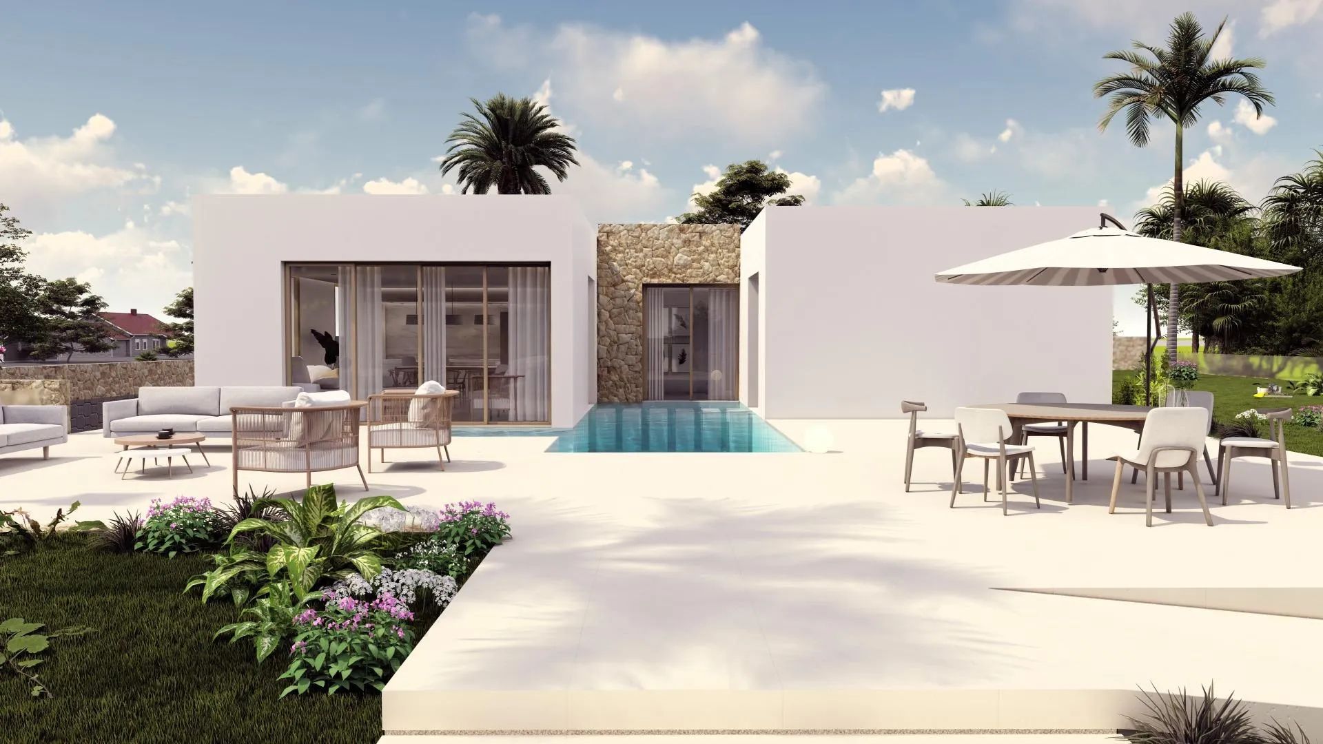 Luxe nieuwbouw villa in Villamartin: modern wonen op zeer ruim perceel foto {{pictureIndex}}