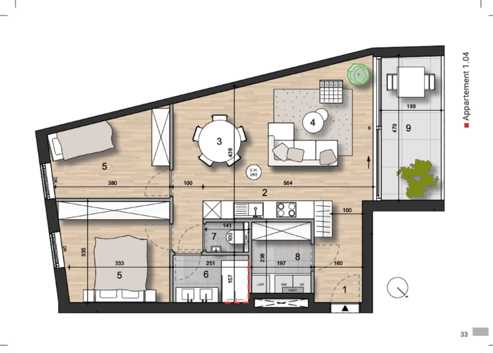 Hedendaags appartement gelegen in het centrum van Sint-Antonius foto 31