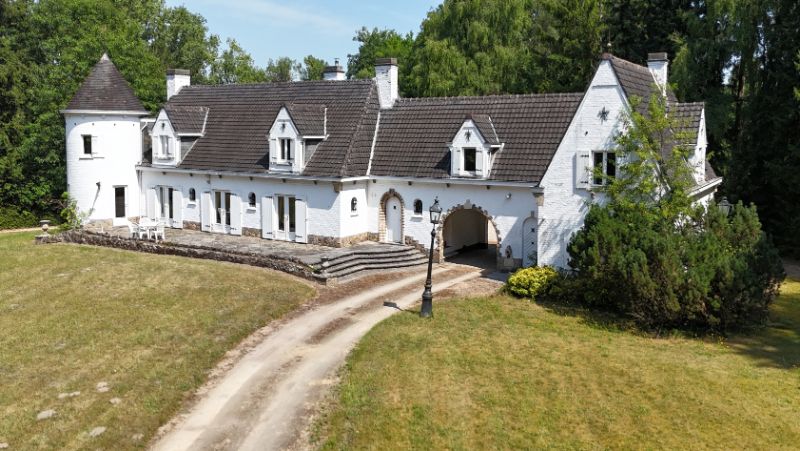 Kasteelvilla met bijgebouw op uniek domein 1 hectare 71 are met grote vijver foto 4