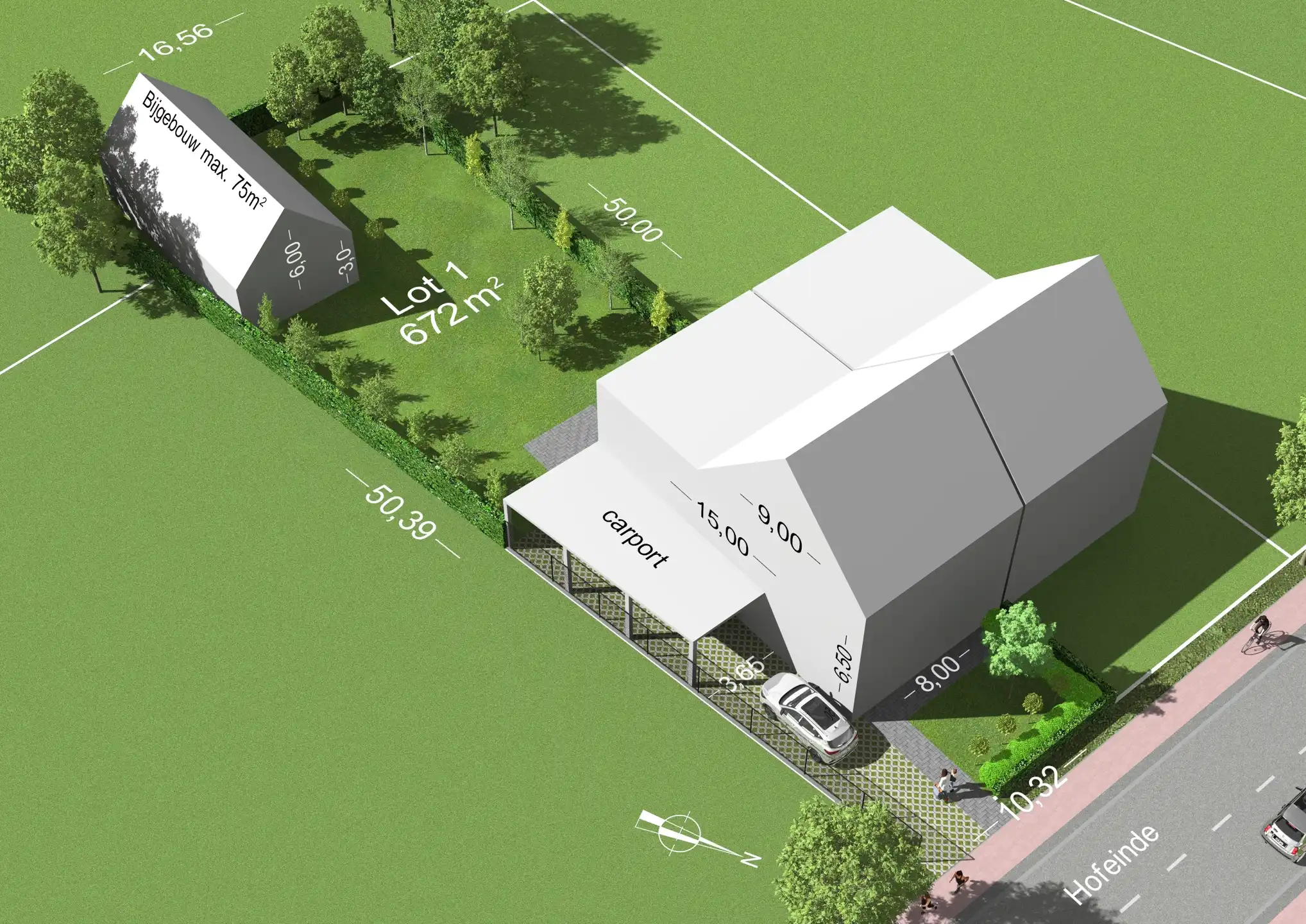 Bouwgrond (672m²) voor halfopen bebouwing te Vosselaar! foto 3