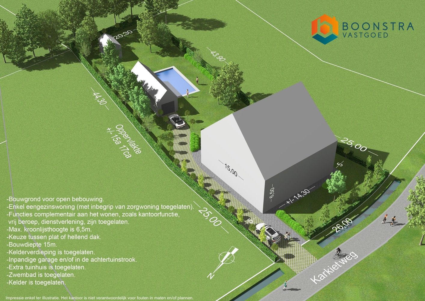 Bouwgrond voor open bebouwing op 1517m² in groene omgeving te Keerbergen foto {{pictureIndex}}