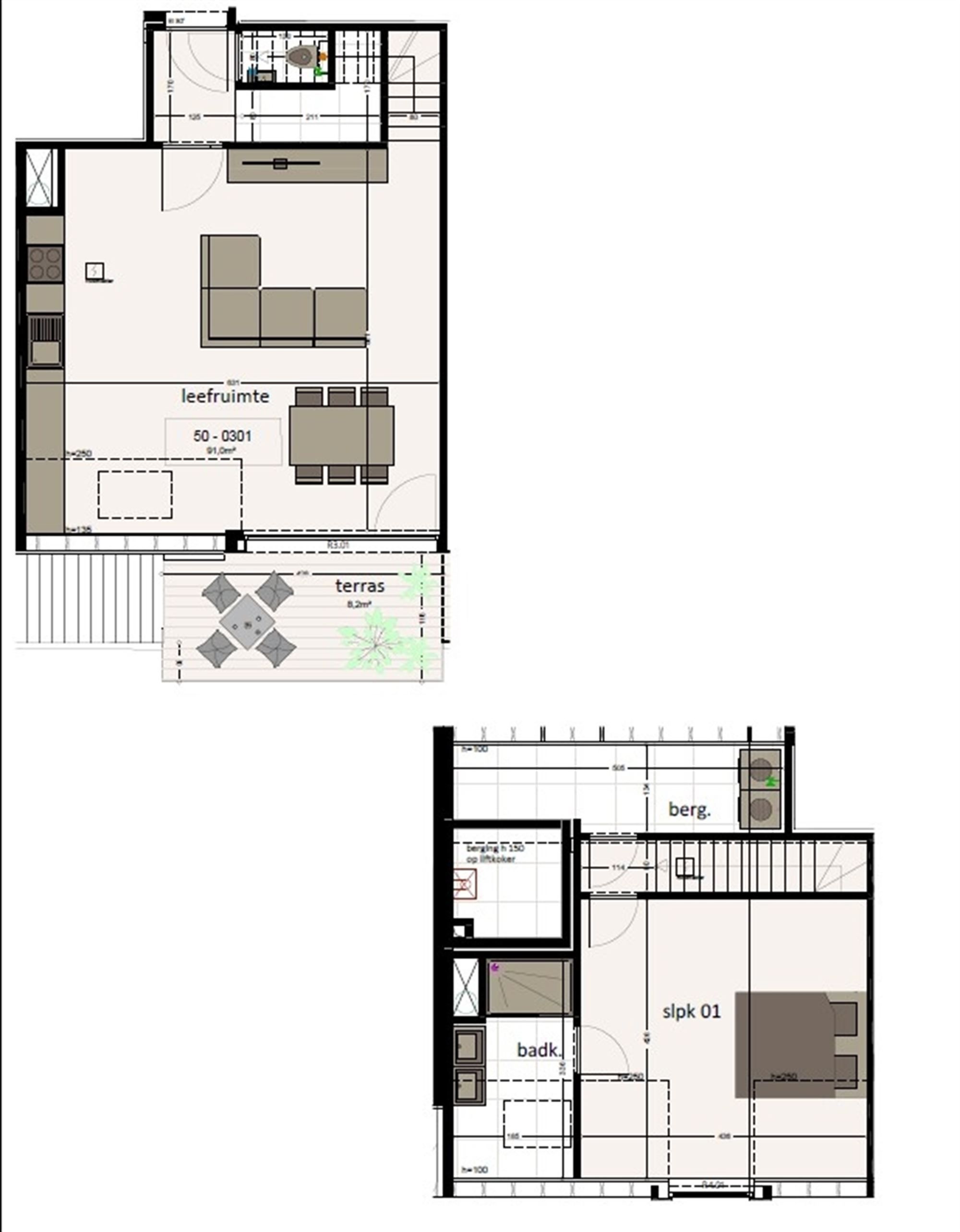 Duplex appartement met 1 slaapkamer, centrum Ertvelde  foto 15