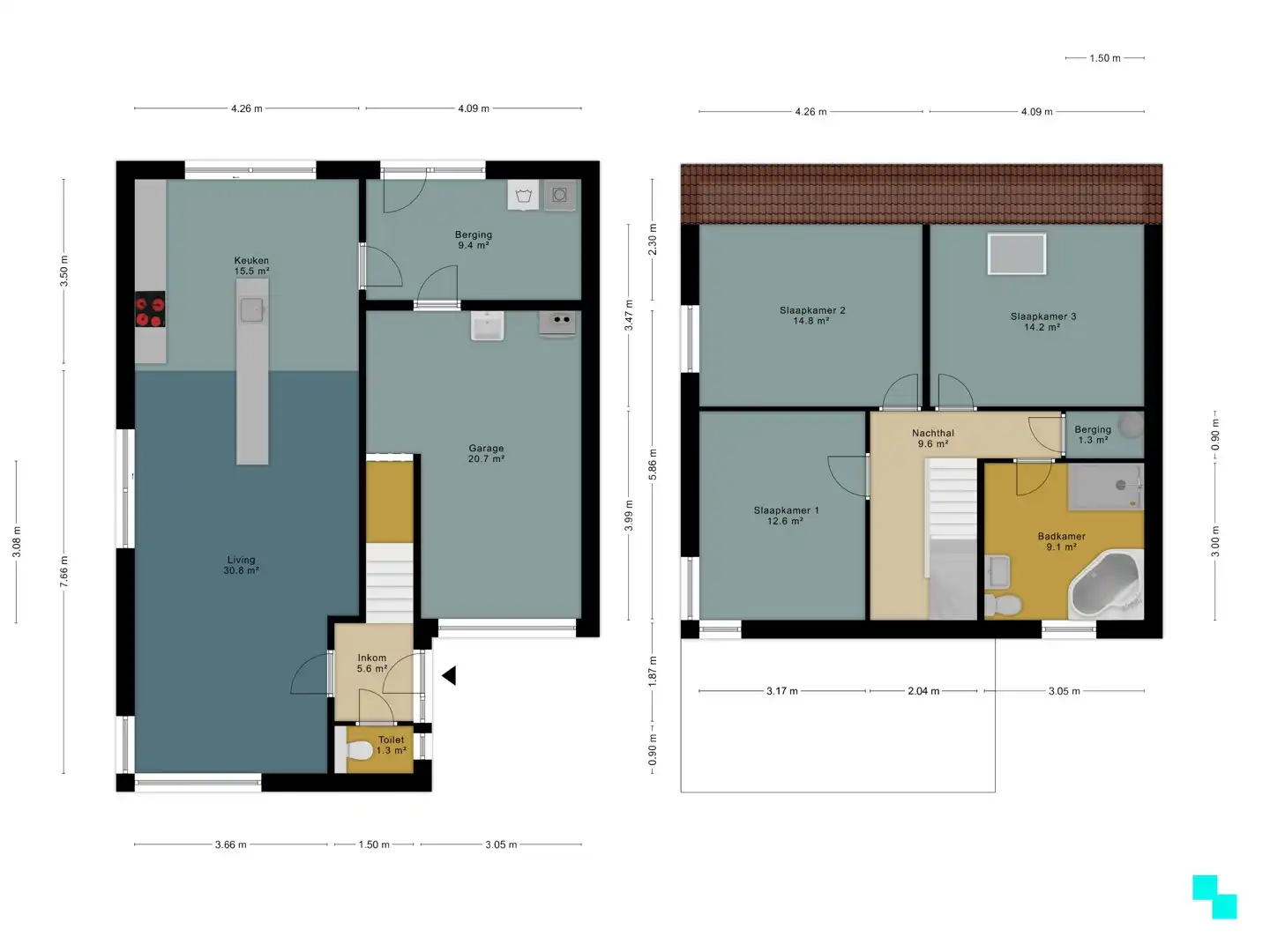 Instapklare halfopen bebouwing in het hart van Merelbeke foto 30