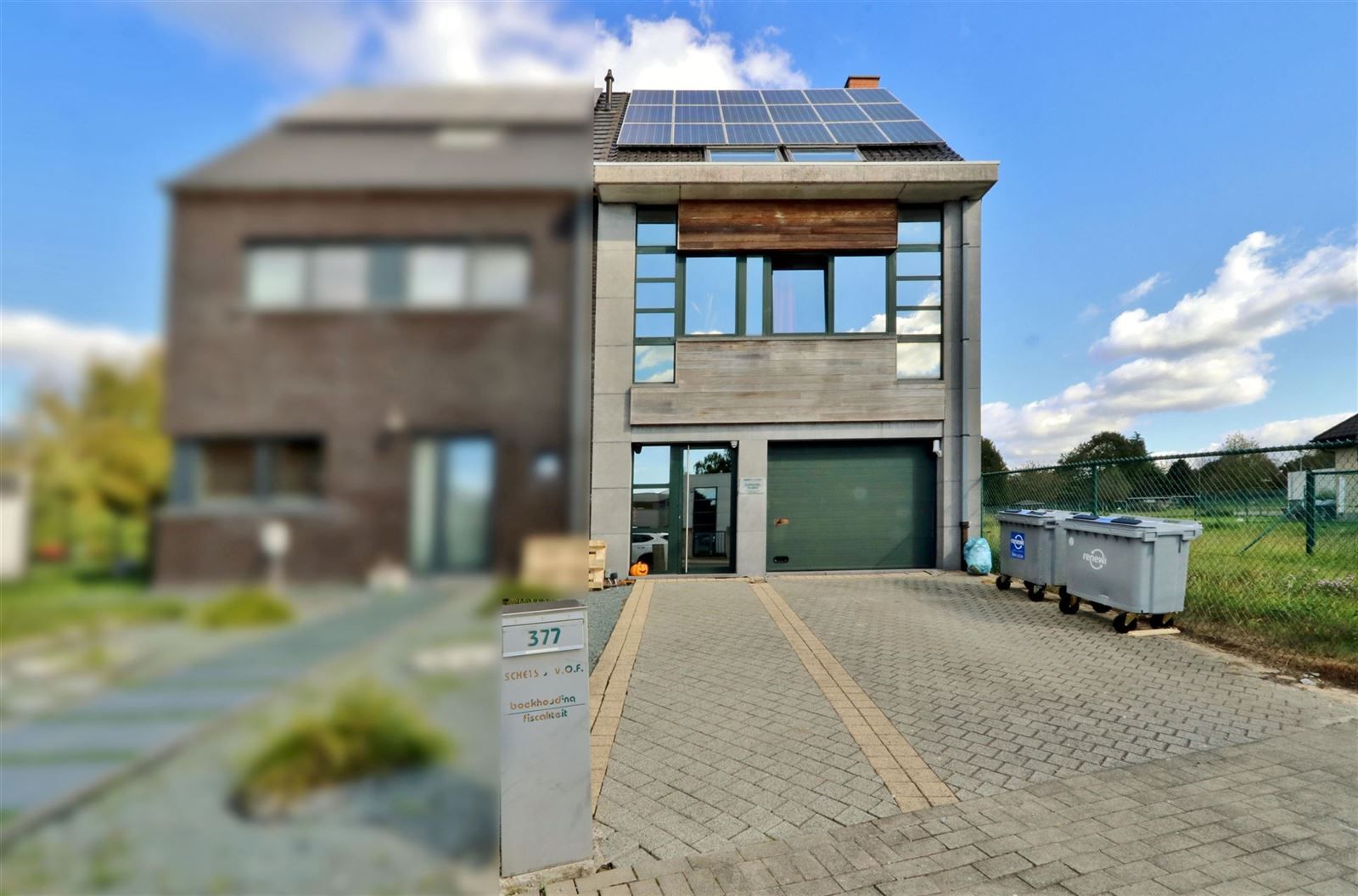 Recente en energiezuinige 3-gevelwoning met 3 slaapkamers, garage en tuin foto {{pictureIndex}}