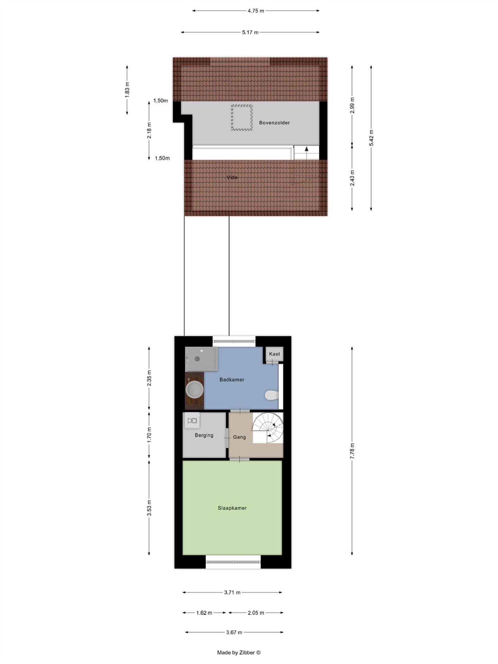 Zeer gezellige woning met 2 slaapkamers + bureau nabij centrum Halle  foto 12
