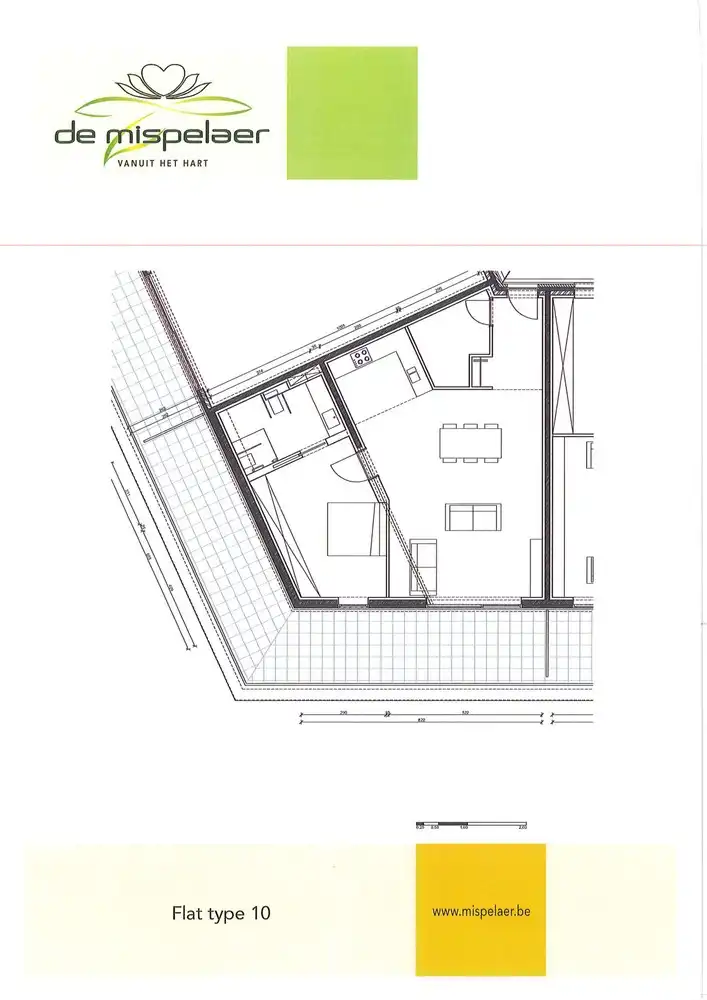Nieuwbouwappartement met één slaapkamer gelegen in het commercieel en bruisend centrum van Eisden. Een appartement voor wie wil wonen in een gezellig en comfortabel complex voorzien van tal van faciliteiten. foto 6