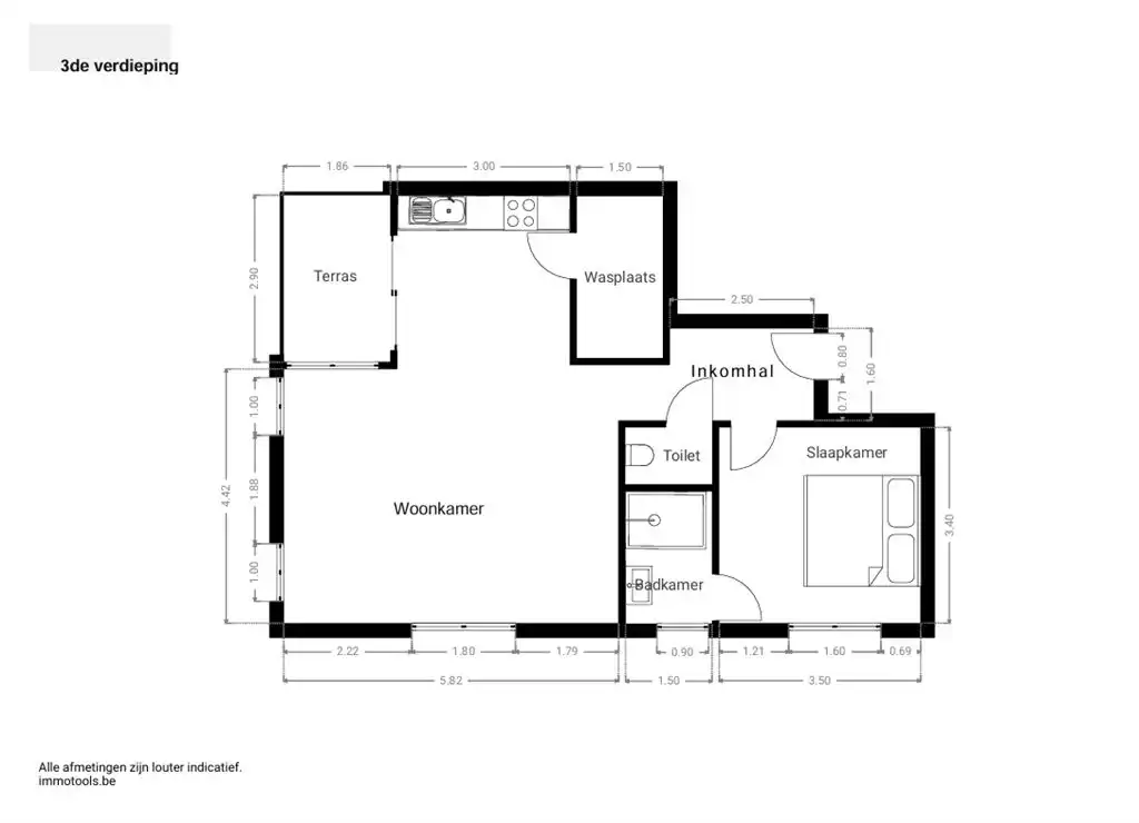 Hoogwaardig afgewerkt 1 slpk appartement foto 11
