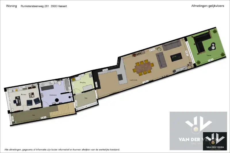 Volledig gerenoveerde, instapklare en energiezuinige rijwoning met 4 slaapkamers, 2 badkamers, zonnig terras, omheinde tuin en toegang achteraan net buiten de Grote Ring van Hasselt. foto 22