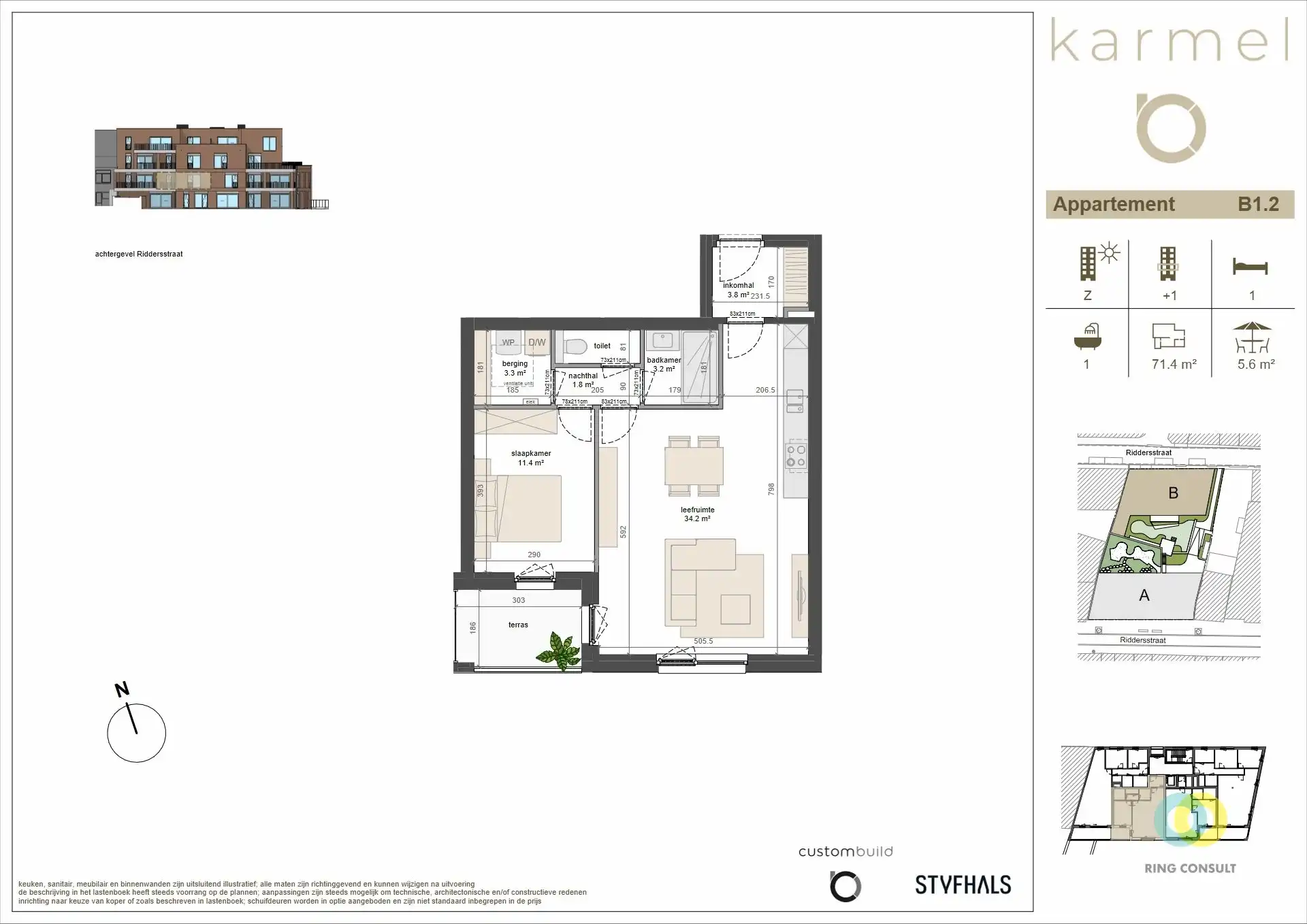 nieuwbouw appartement - 1 Kamer foto 2