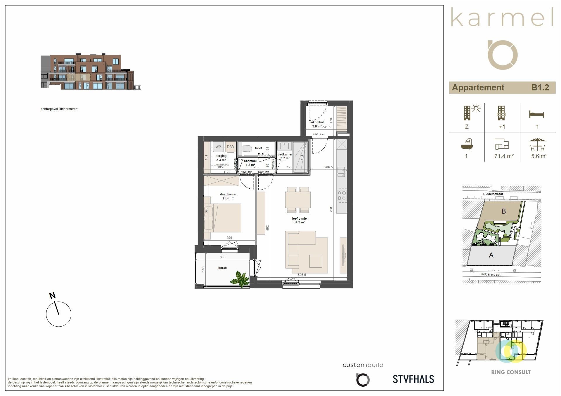 nieuwbouw appartement - 1 Kamer foto 2