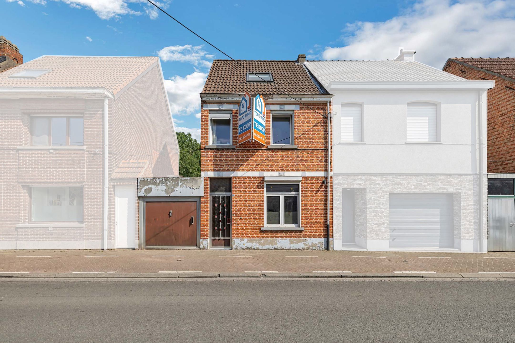 Hoofdfoto van de publicatie: Te renoveren woning te koop in Lebbeke met garage