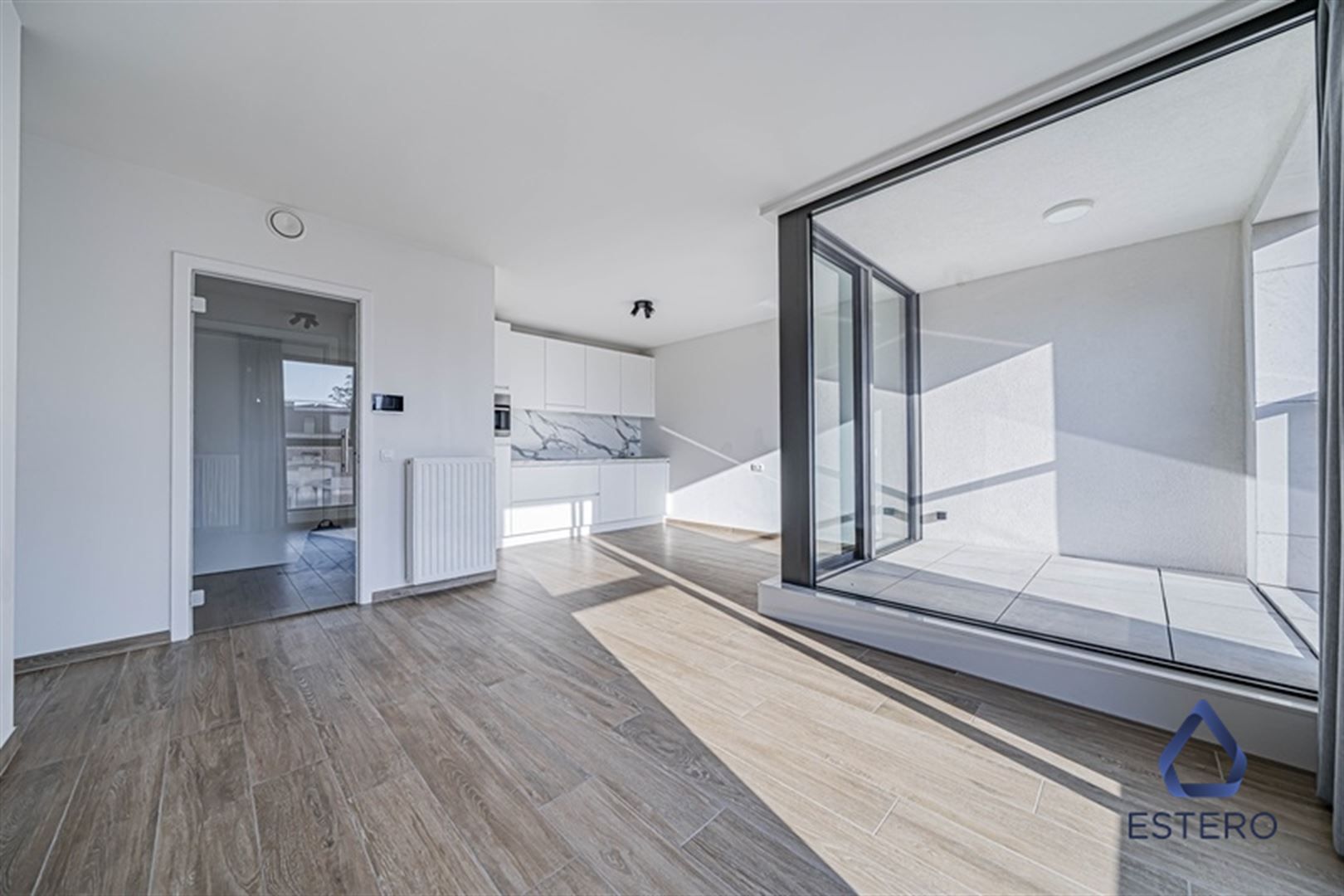 Modern 1-slaapkamerappartement met zonnig terras foto 2