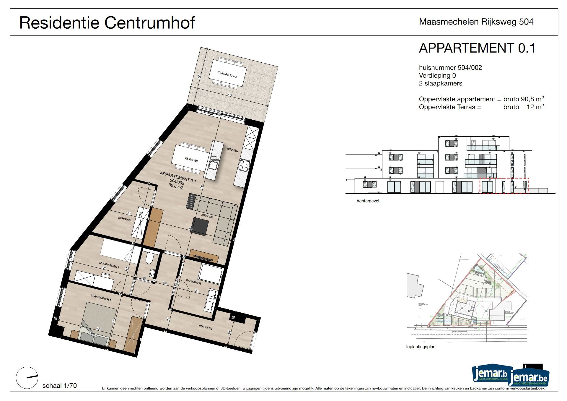 Gelijkvloers appartement met terras foto 2