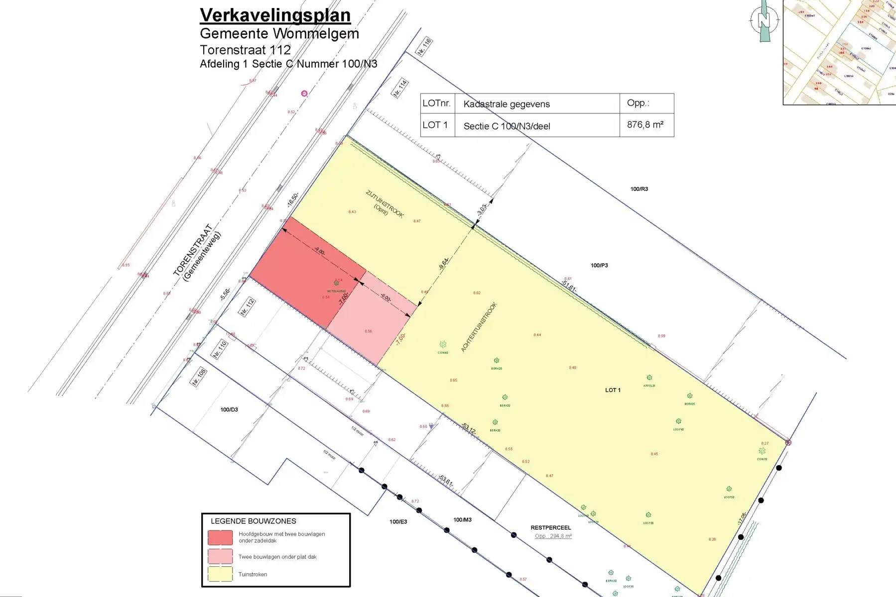 Bouwgrond van 876,80 m² voor ruime halfopen woning. foto 3
