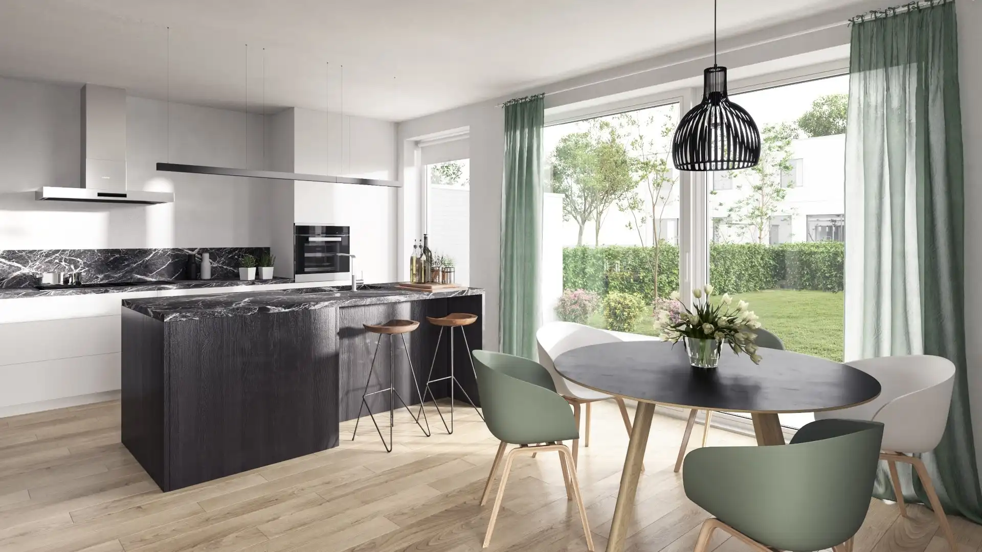 Halfopen bebouwing met 3 slpk’s en garage foto 6