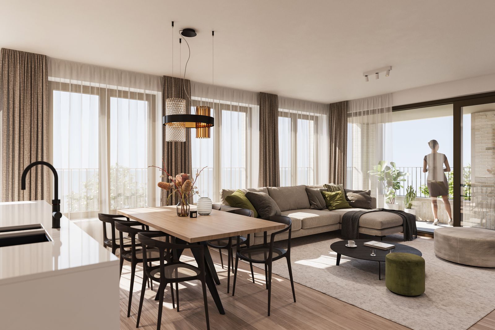 Prachtige nieuwe luxe-appartementen met mooie terrassen en groene binnentuin, op een boogscheut van zee foto 10