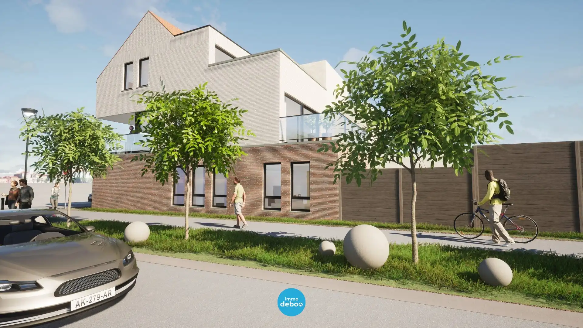 Bouwgrond met bouwvergunning voor halfopen kangoeroewoning vlakbij zee foto {{pictureIndex}}