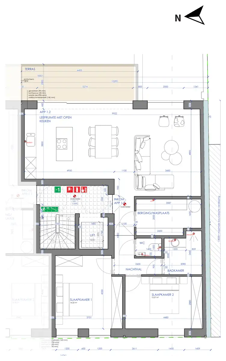 Nieuwbouw 2 slaapkamers en terras - centrum van Nieuwpoort foto 2