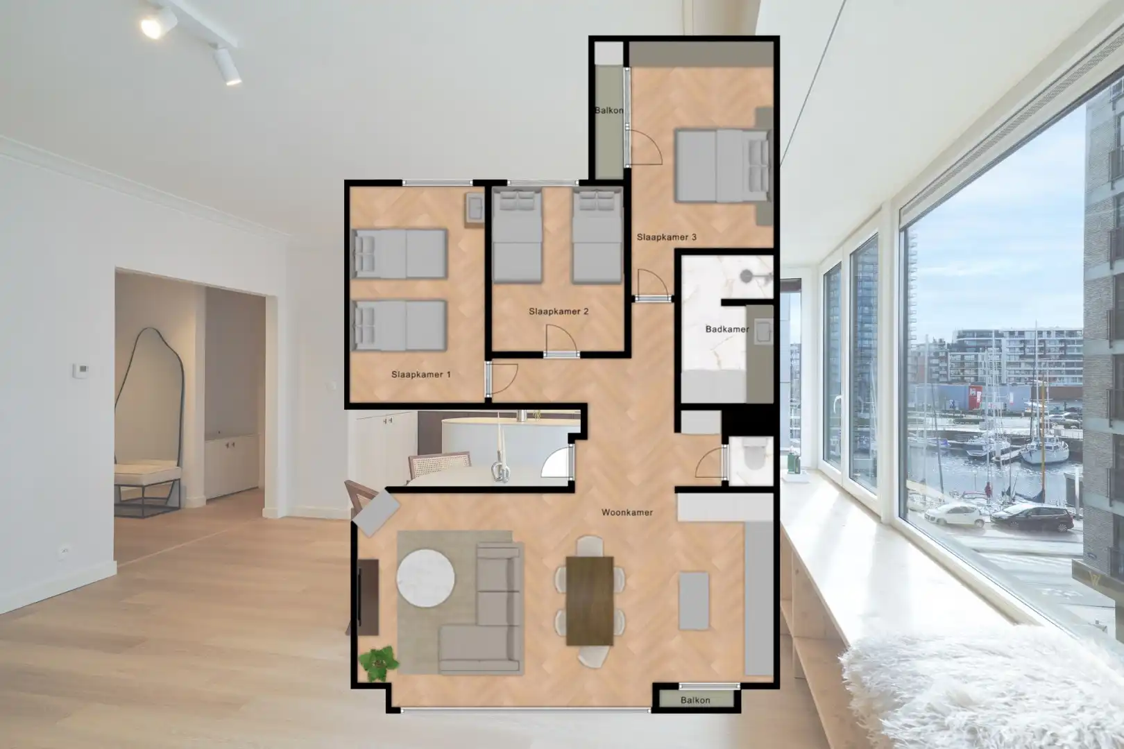 Luxueus gerenoveerd 3-slpk-appartement in hartje Oostende foto 2