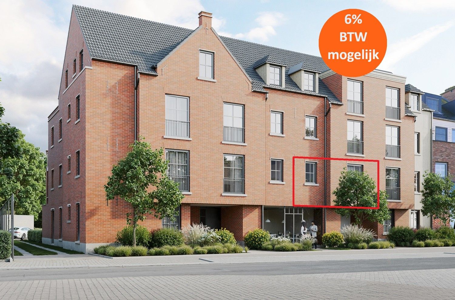 Investeringsapp. met terras en groen dak foto {{pictureIndex}}