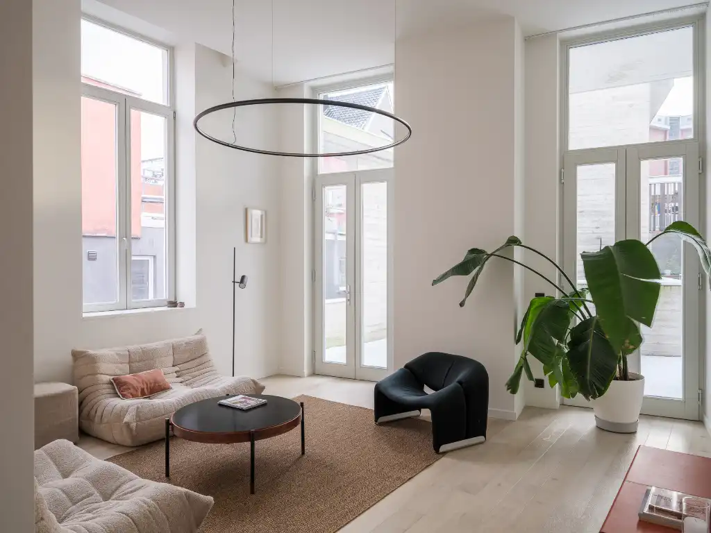 Architecturaal appartement (96 m2) met ruim buitenterras in centrum Gent foto 2