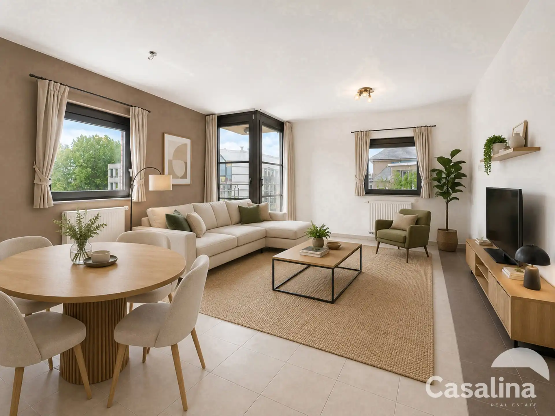 Zuidgericht appartement met 2 slaapkamers, terras en 2 Park. foto 2