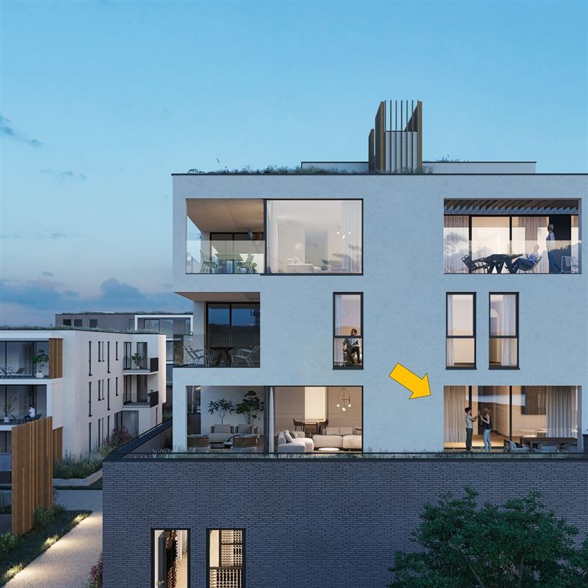 Zicht op het centrum , 3 slpk., overdekt zuidterras 27m² foto 5